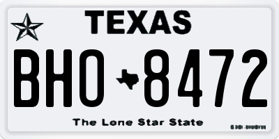 TX license plate BHO8472
