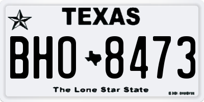TX license plate BHO8473