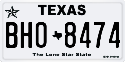 TX license plate BHO8474