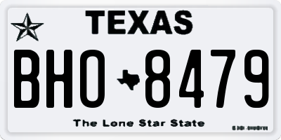 TX license plate BHO8479