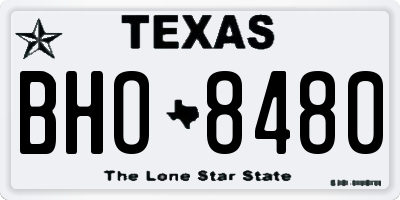 TX license plate BHO8480