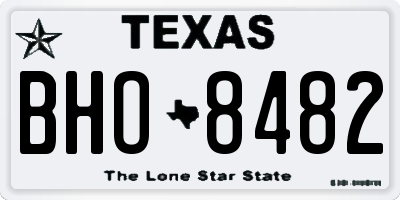 TX license plate BHO8482