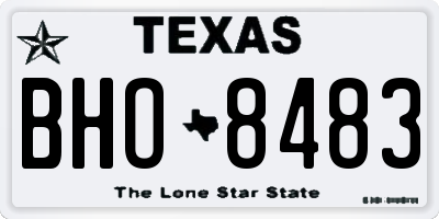 TX license plate BHO8483