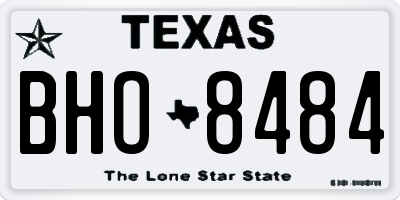 TX license plate BHO8484