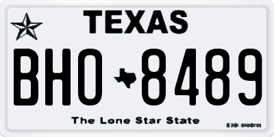 TX license plate BHO8489