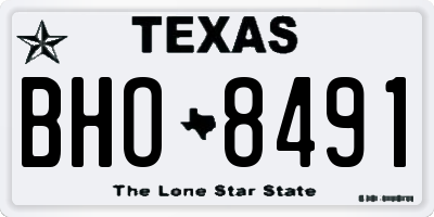 TX license plate BHO8491