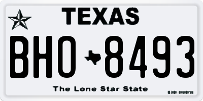TX license plate BHO8493