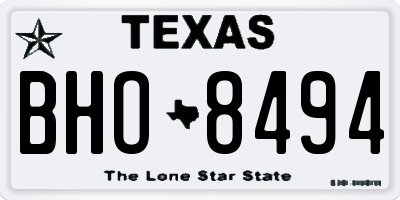 TX license plate BHO8494