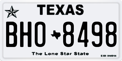 TX license plate BHO8498