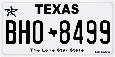 TX license plate BHO8499