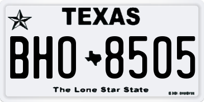TX license plate BHO8505