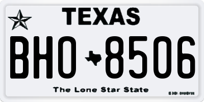 TX license plate BHO8506