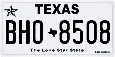 TX license plate BHO8508