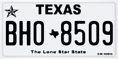 TX license plate BHO8509