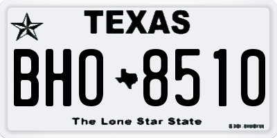 TX license plate BHO8510