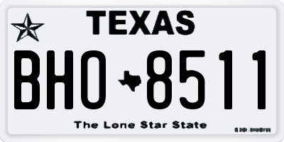TX license plate BHO8511