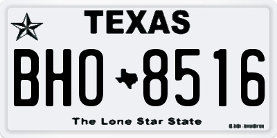 TX license plate BHO8516