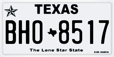 TX license plate BHO8517