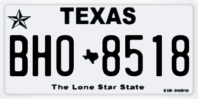 TX license plate BHO8518