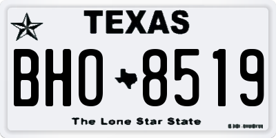 TX license plate BHO8519