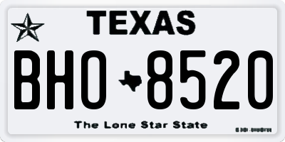 TX license plate BHO8520