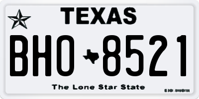 TX license plate BHO8521