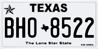 TX license plate BHO8522