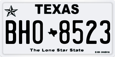 TX license plate BHO8523