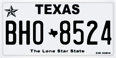 TX license plate BHO8524