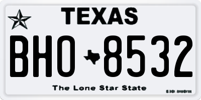 TX license plate BHO8532
