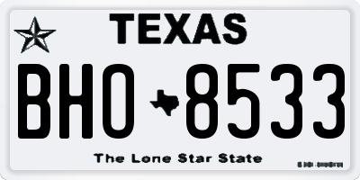 TX license plate BHO8533