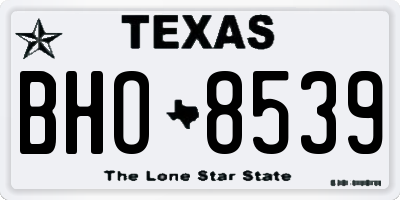 TX license plate BHO8539