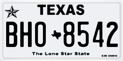 TX license plate BHO8542