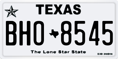 TX license plate BHO8545