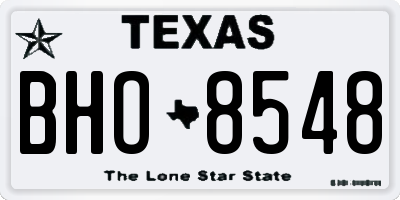 TX license plate BHO8548