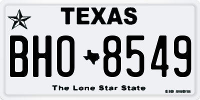 TX license plate BHO8549