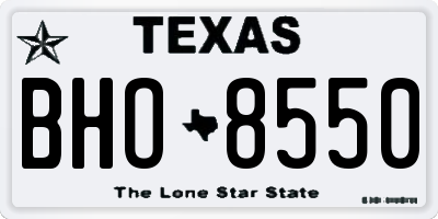 TX license plate BHO8550