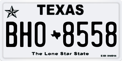 TX license plate BHO8558