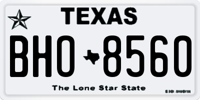 TX license plate BHO8560