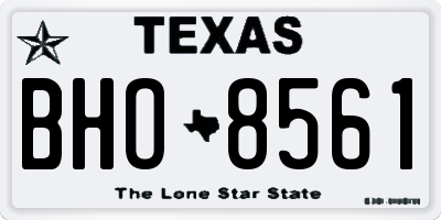 TX license plate BHO8561
