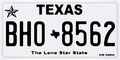 TX license plate BHO8562