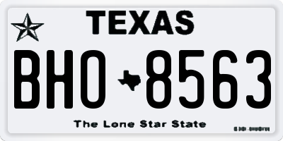 TX license plate BHO8563