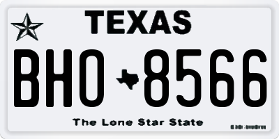 TX license plate BHO8566