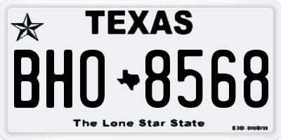 TX license plate BHO8568