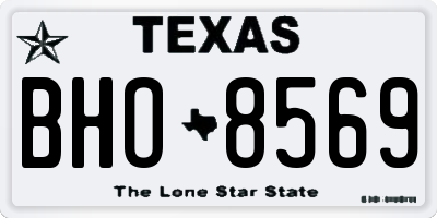 TX license plate BHO8569
