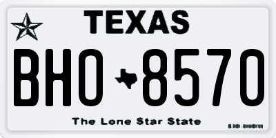 TX license plate BHO8570