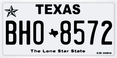 TX license plate BHO8572