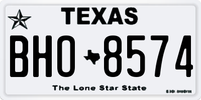 TX license plate BHO8574