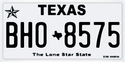 TX license plate BHO8575