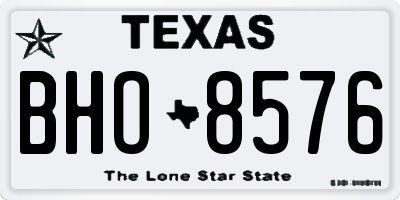 TX license plate BHO8576